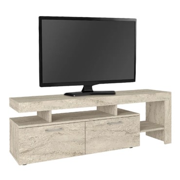Έπιπλο τηλεόρασης Acnes Megapap χρώμα travertine 160x40x53cm 1 τεμ.