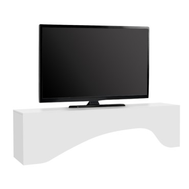 Έπιπλο τηλεόρασης Mara Megapap με LED χρώμα λευκό 150x31,4x40cm 1 τεμ.