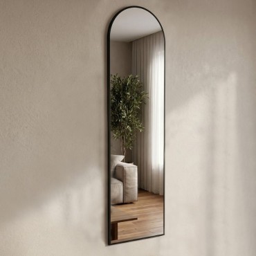 Καθρέπτης δαπέδου - τοίχου Agalu Μegapap χρώμα sencron black 40x150εκ.