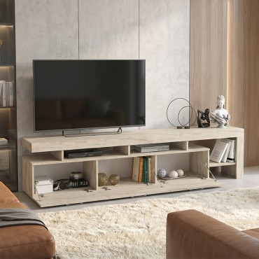 Έπιπλο τηλεόρασης Acnes Megapap χρώμα travertine 220x40x52cm 1 τεμ.
