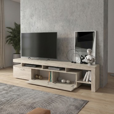 Έπιπλο τηλεόρασης Acnes Megapap χρώμα travertine 220x40x52cm 1 τεμ.