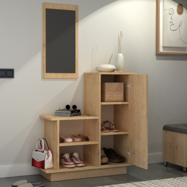 Έπιπλο εισόδου Cute Megapap χρώμα φυσικό οξιάς 90x35x95cm 1 τεμ.