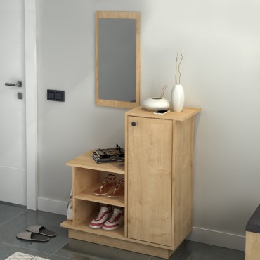 Έπιπλο εισόδου Cute Megapap χρώμα φυσικό οξιάς 90x35x95cm 1 τεμ.