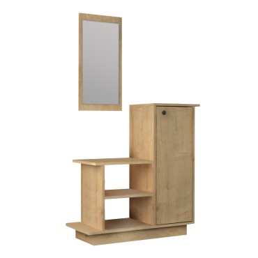 Έπιπλο εισόδου Cute Megapap χρώμα φυσικό οξιάς 90x35x95cm 1 τεμ.