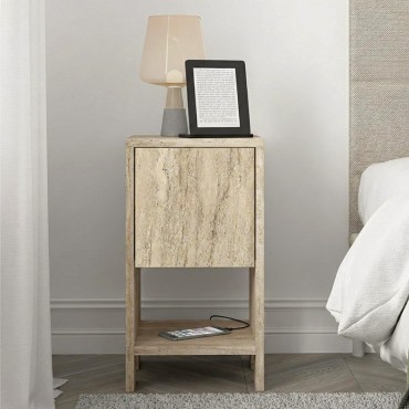 Κομοδίνο Ema Megapap χρώμα travertine 30x30x55cm 1 τεμ.