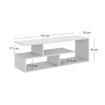 Έπιπλο τηλεόρασης Forever Megapap χρώμα λευκό 120x30x40cm 1 τεμ.