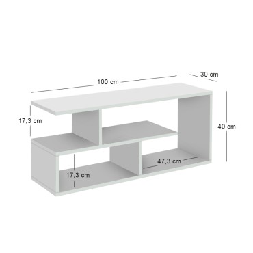 Έπιπλο τηλεόρασης Forever Megapap χρώμα λευκό 100x30x40cm 1 τεμ.