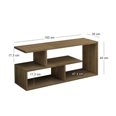 Έπιπλο τηλεόρασης Forever Megapap χρώμα καρυδί 100x30x40cm 1 τεμ.