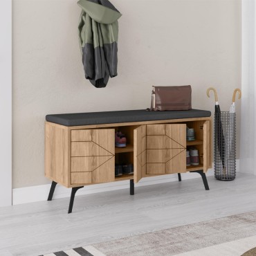 Παπουτσοθήκη Dune Megapap χρώμα sapphire oak 107x35x55cm