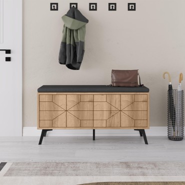 Παπουτσοθήκη Dune Megapap χρώμα sapphire oak 107x35x55cm
