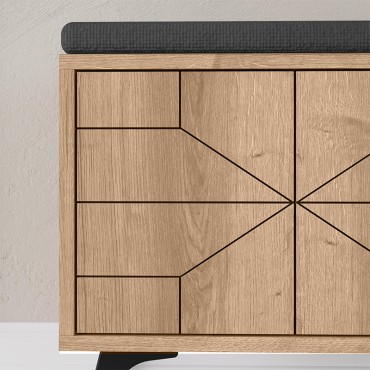 Παπουτσοθήκη Dune Megapap χρώμα sapphire oak 107x35x55cm