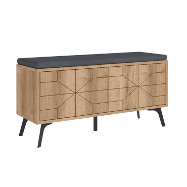 Παπουτσοθήκη Dune Megapap χρώμα sapphire oak 107x35x55cm