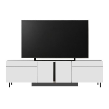 Έπιπλο τηλεόρασης Arlen Megapap με Led Rgb χρώμα λευκό 180x32x50cm 1 τεμ.