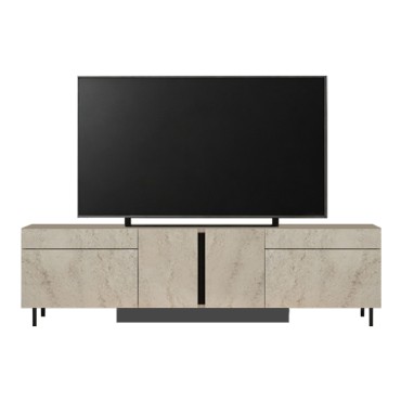 Έπιπλο τηλεόρασης Arlen Megapap με Led Rgb χρώμα travertine 180x32x50cm 1 τεμ.