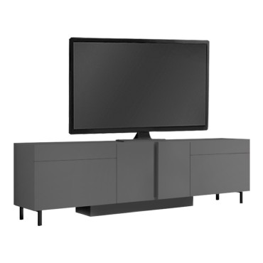 Έπιπλο τηλεόρασης Arlen Megapap με Led Rgb χρώμα ανθρακί 180x32x50cm 1 τεμ.