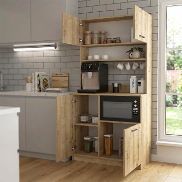 Έπιπλο κουζίνας Tuco 2 Megapap χρώμα sapphire oak 90x40x180cm 1 τεμ.