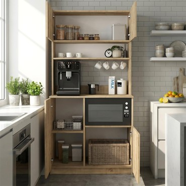 Έπιπλο κουζίνας Tuco 2 Megapap χρώμα sapphire oak 90x40x180cm 1 τεμ.