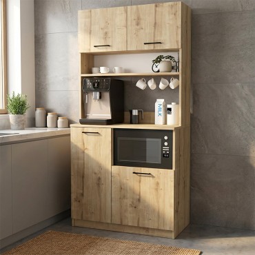 Έπιπλο κουζίνας Tuco 2 Megapap χρώμα sapphire oak 90x40x180cm 1 τεμ.