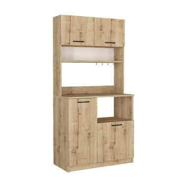 Έπιπλο κουζίνας Tuco 2 Megapap χρώμα sapphire oak 90x40x180cm 1 τεμ.