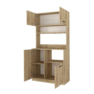 Έπιπλο κουζίνας Tuco 2 Megapap χρώμα sapphire oak 90x40x180cm 1 τεμ.