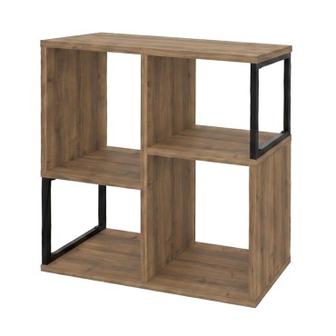Βιβλιοθήκη Bolton Megapap χρώμα ανοιχτό καρυδί 62x22x62cm 1 τεμ.