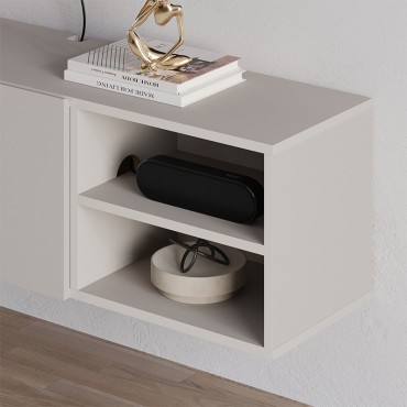 Έπιπλο τηλεόρασης επιτοίχιο Conrad Megapap χρώμα sandstone 140x35x38cm 1 τεμ.