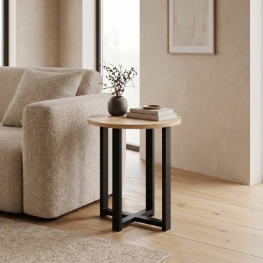 Τραπεζάκι σαλονιού σετ 2 τεμ. Mesa Megapap χρώμα sapphire oak 90x35,5cm