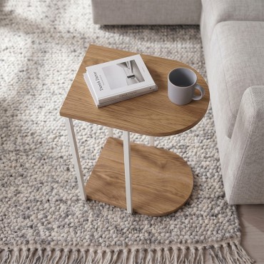 Τραπεζάκι βοηθητικό Roya Megapap χρώμα καρυδί Ud 41,5x32x56cm 1 τεμ.