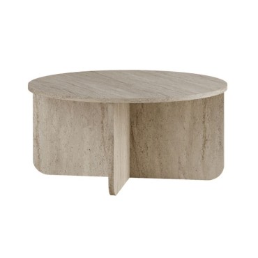 Τραπεζάκι σαλονιού Hillary Megapap χρώμα travertine 80x38cm 1 τεμ.