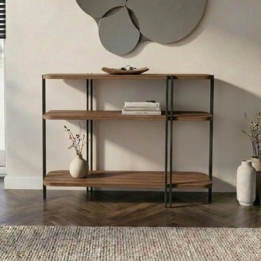 Κονσόλα Notus Megapap χρώμα καρυδί Ud 92x34,5x75cm 1 τεμ.
