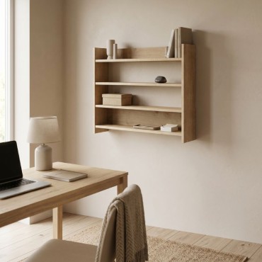 Ραφιέρα τοίχου Lane Megapap χρώμα sapphire oak 85x15x66cm 1 τεμ.