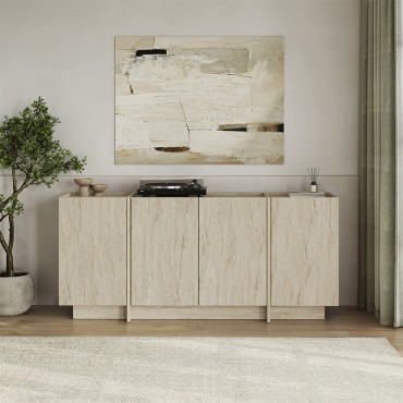 Μπουφές Dorma Megapap χρώμα travertine 180x45x80,2cm 1 τεμ.