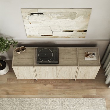 Μπουφές Dorma Megapap χρώμα travertine 180x45x80,2cm 1 τεμ.