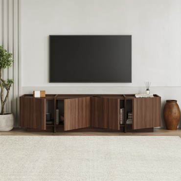 Έπιπλο τηλεόρασης Lowen Megapap χρώμα καρυδί milano 180x35x46,2cm 1 τεμ.
