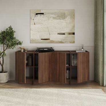 Μπουφές Dorma Megapap χρώμα καρυδί milano 180x45x80,2cm 1 τεμ.