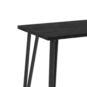 Τραπέζι Xana Megapap χρώμα black wood 120x70x77,5cm 1 τεμ.