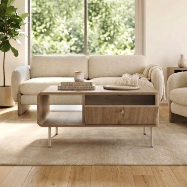 Τραπεζάκι σαλονιού Colia Megapap χρώμα sepet oak 90x60x40,4cm 1 τεμ.
