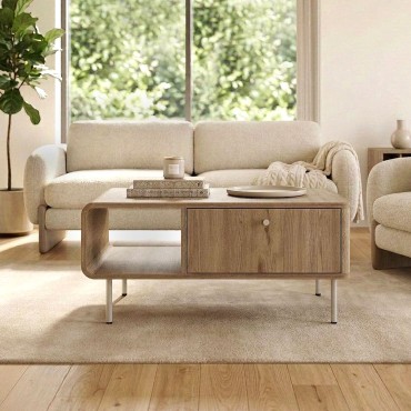 Τραπεζάκι σαλονιού Colia Megapap χρώμα sepet oak 90x60x40,4cm 1 τεμ.