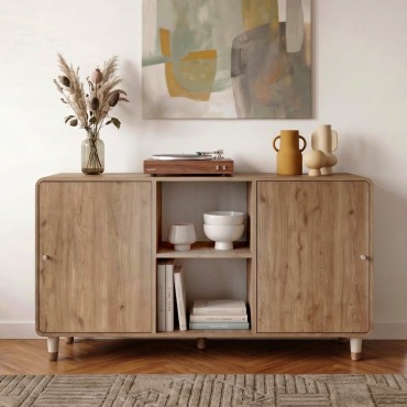 Μπουφές Doro Megapap χρώμα sepet oak 150,2x39x81cm 1 τεμ.