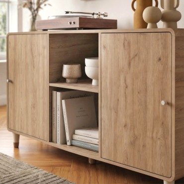 Μπουφές Doro Megapap χρώμα sepet oak 150,2x39x81cm 1 τεμ.