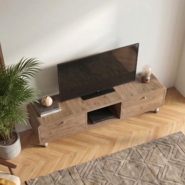 Έπιπλο τηλεόρασης Doro Megapap χρώμα sepet oak 150x34x41cm 1 τεμ.