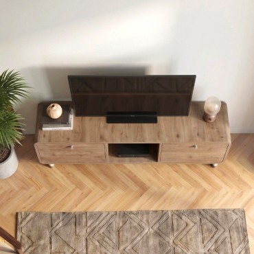 Έπιπλο τηλεόρασης Doro Megapap χρώμα sepet oak 150x34x41cm 1 τεμ.