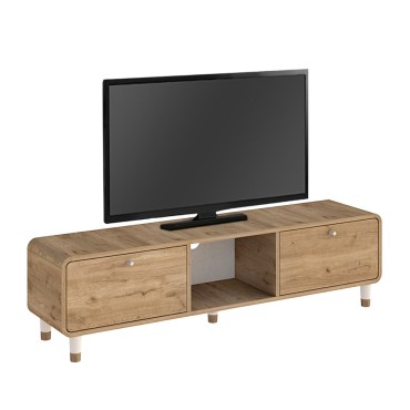 Έπιπλο τηλεόρασης Doro Megapap χρώμα sepet oak 150x34x41cm 1 τεμ.