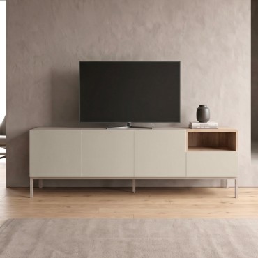 Έπιπλο τηλεόρασης Cailin Megapap χρώμα sandstone - sepet oak 180x41,8x55cm 1 τεμ.