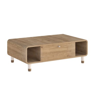 Τραπεζάκι σαλονιού Doro Megapap χρώμα sepet oak 100x60x34,6cm 1 τεμ.