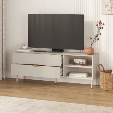 Έπιπλο τηλεόρασης Marquise Megapap χρώμα sandstone 150x35x56cm 1 τεμ.