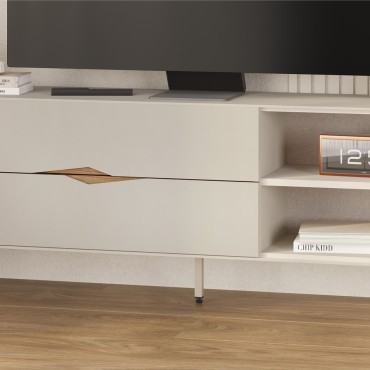 Έπιπλο τηλεόρασης Marquise Megapap χρώμα sandstone 150x35x56cm 1 τεμ.
