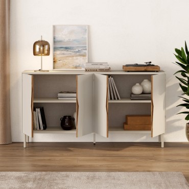 Μπουφές Marquise Megapap χρώμα sandstone 150x40x78,5cm 1 τεμ.