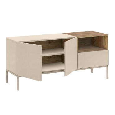 Έπιπλο τηλεόρασης Cailin Megapap χρώμα sandstone - sepet oak 140x41,8x55cm 1 τεμ.
