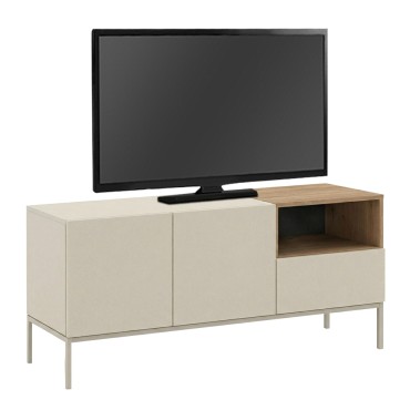 Έπιπλο τηλεόρασης Cailin Megapap χρώμα sandstone - sepet oak 140x41,8x55cm 1 τεμ.